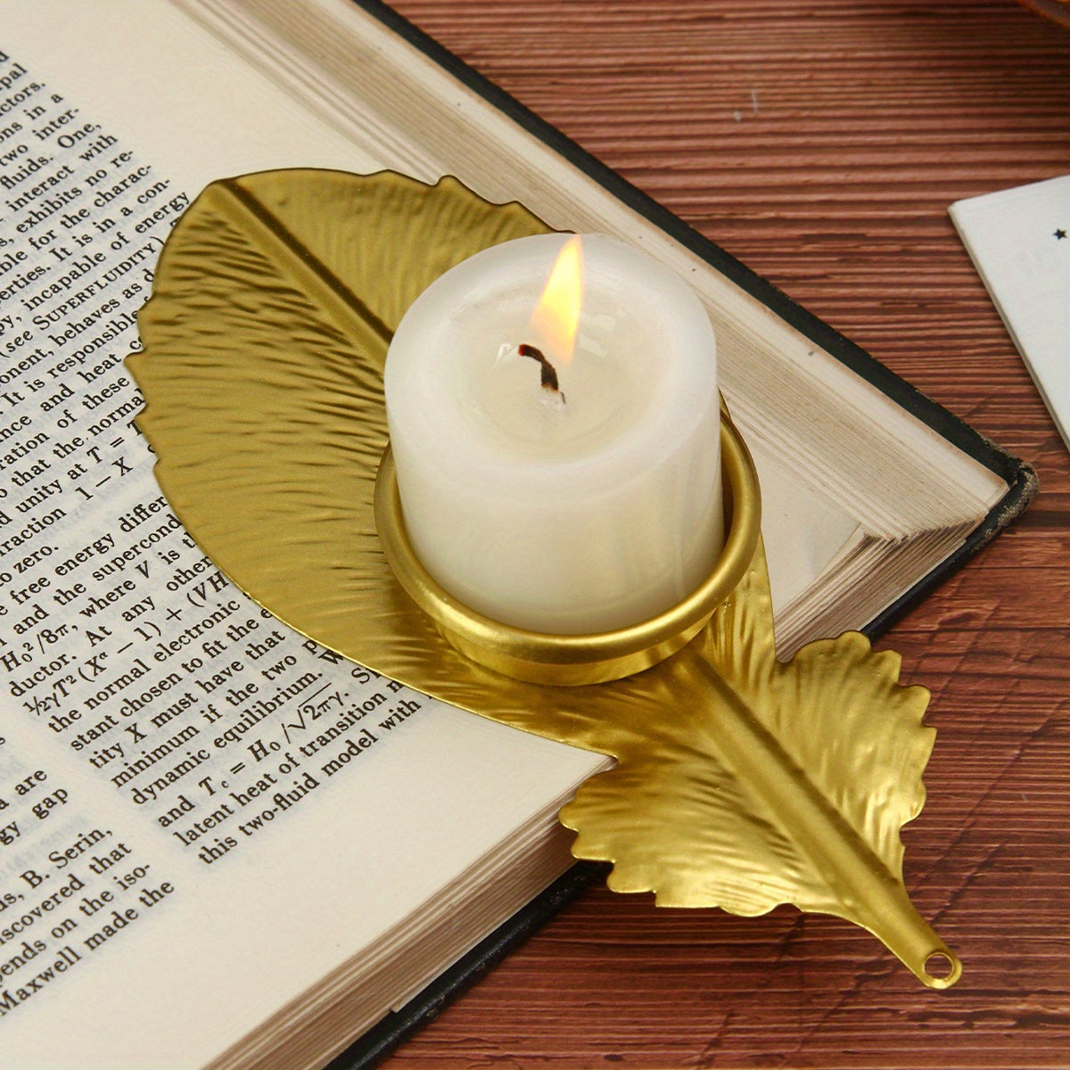 bougeoir plume dorée - Esprit Chandelier