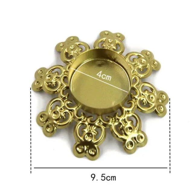 bougeoir rehausse dore florilege - Esprit Chandelier
