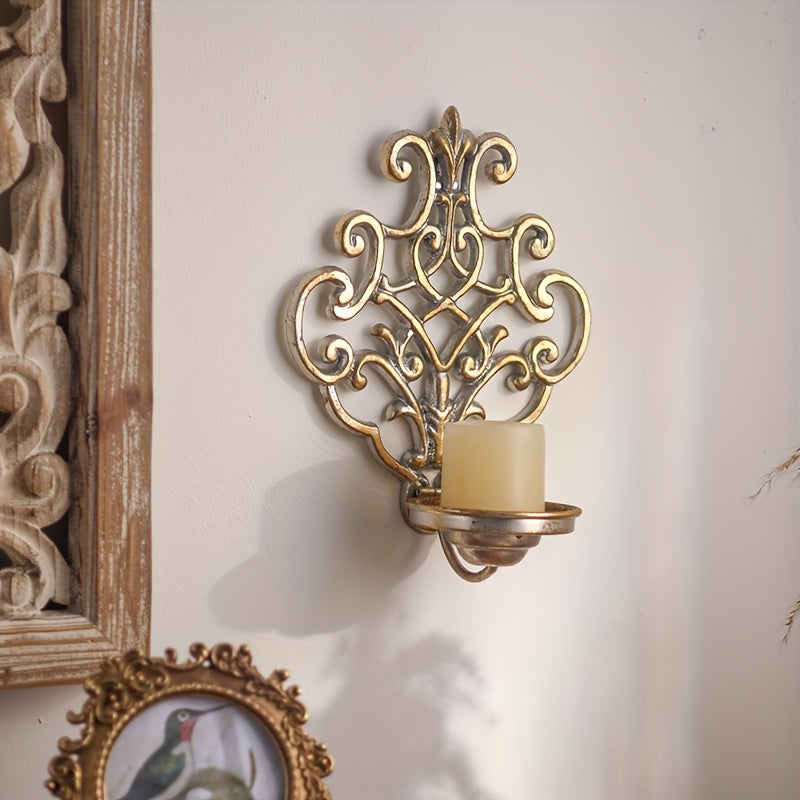 bougeoir renaissance mural dore - Esprit Chandelier