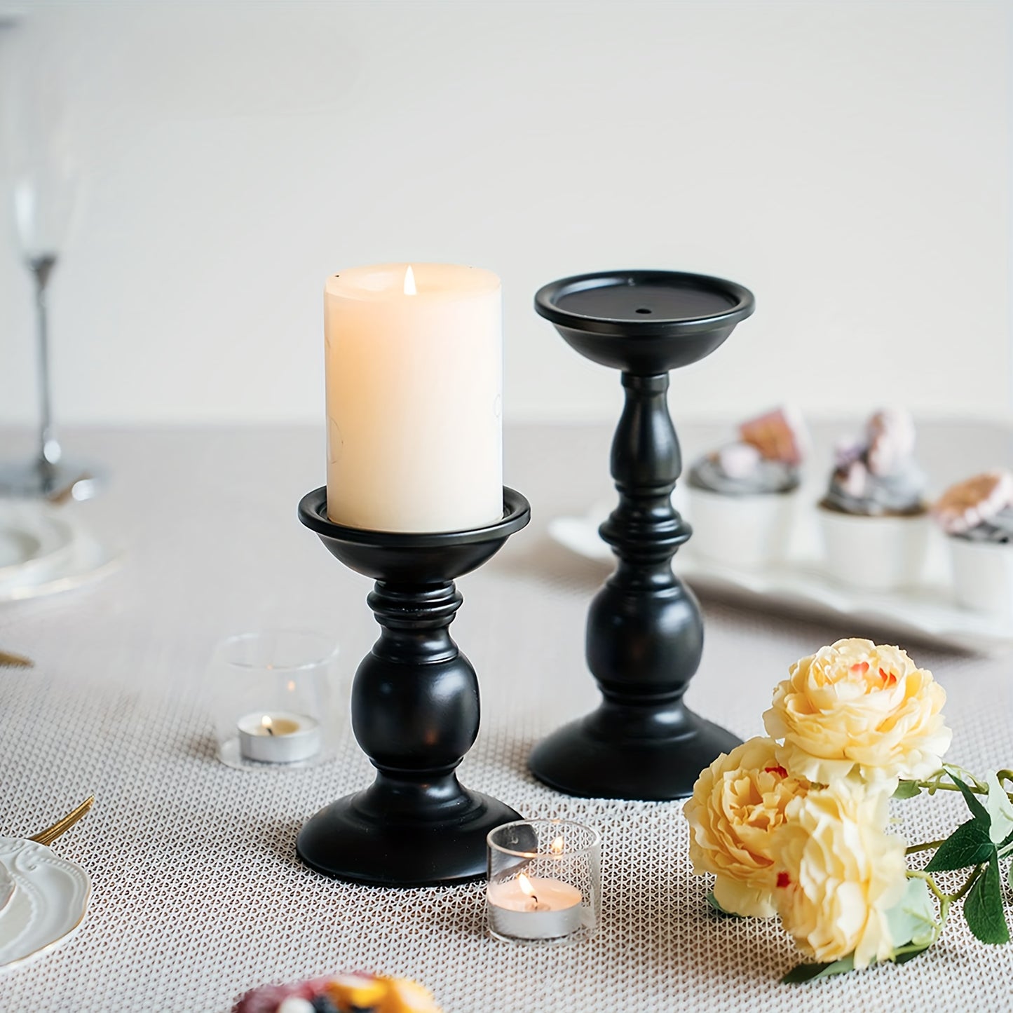 bougeoir rustique bougie - Esprit Chandelier