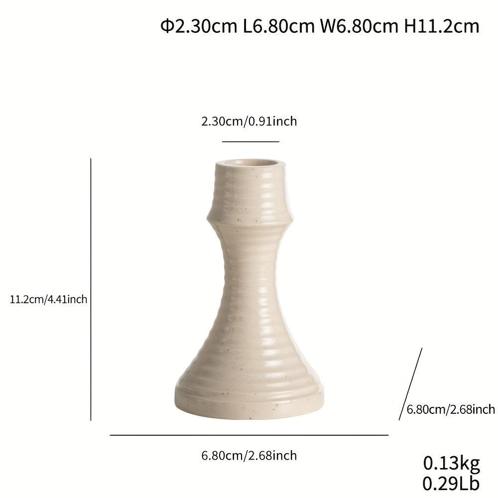 bougeoir scandinave blanc céramique - Esprit Chandelier