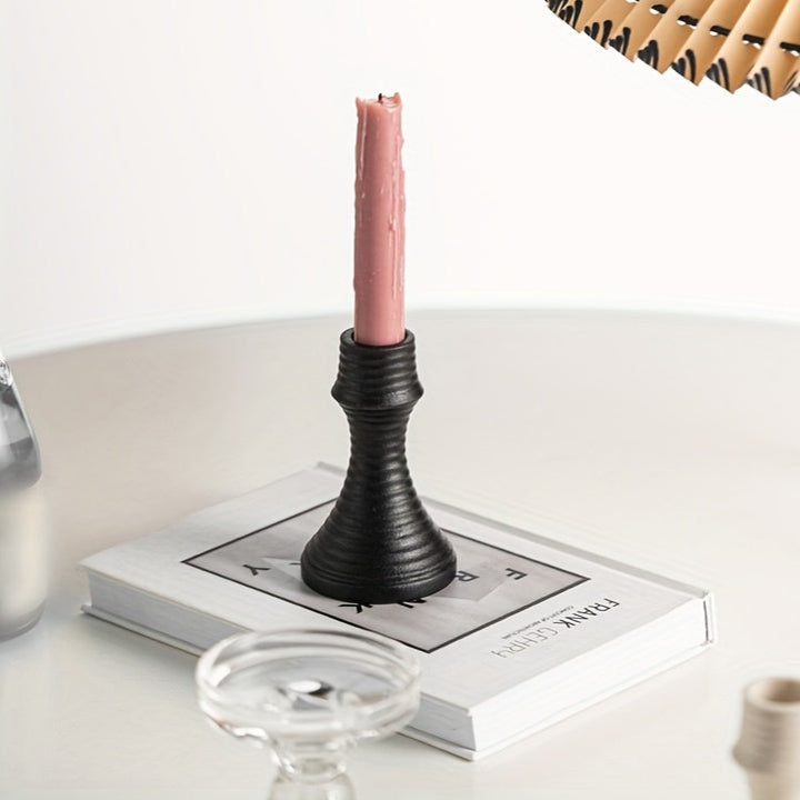 bougeoir scandinave céramique noir - Esprit Chandelier