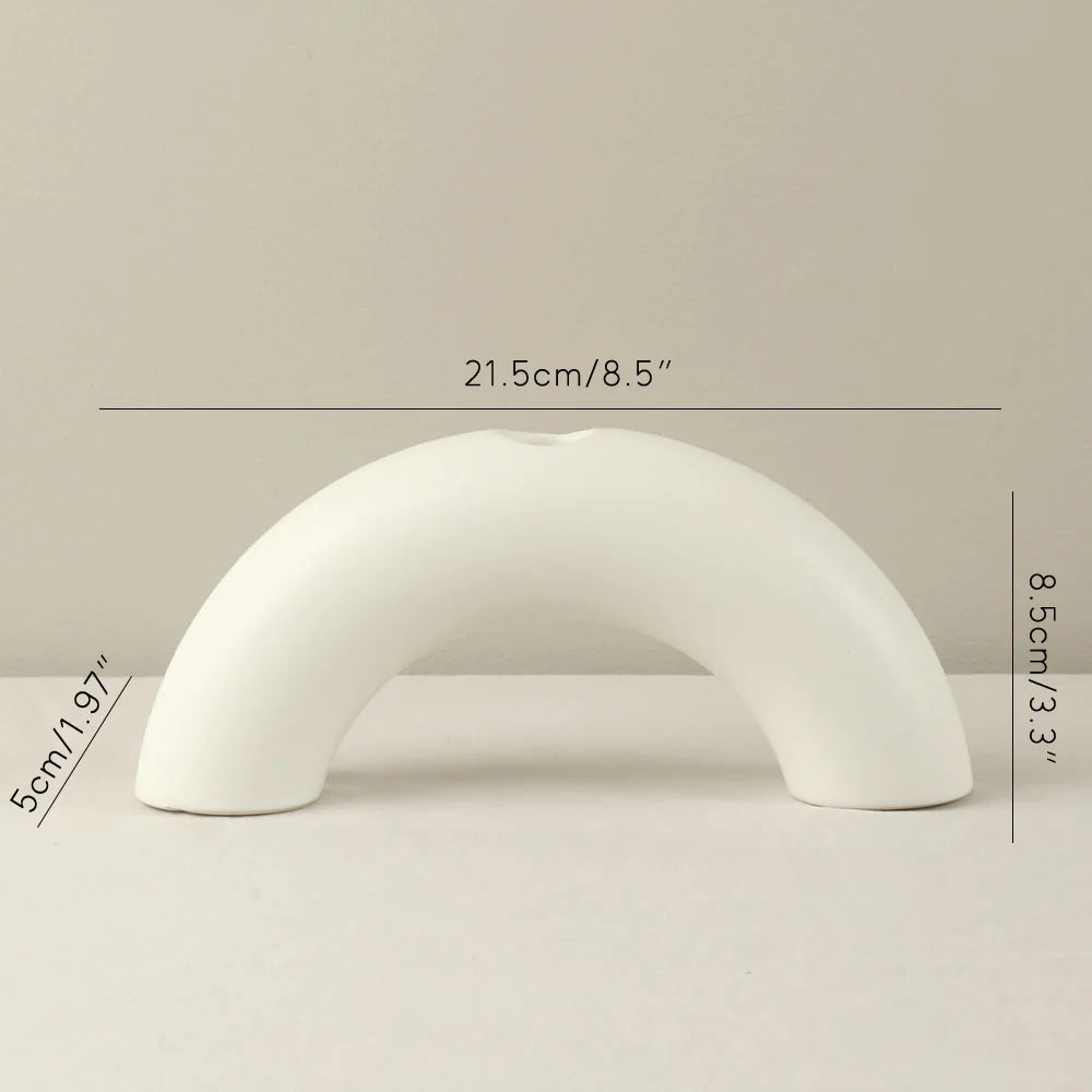 bougeoir simple blanc ceramique - Esprit Chandelier