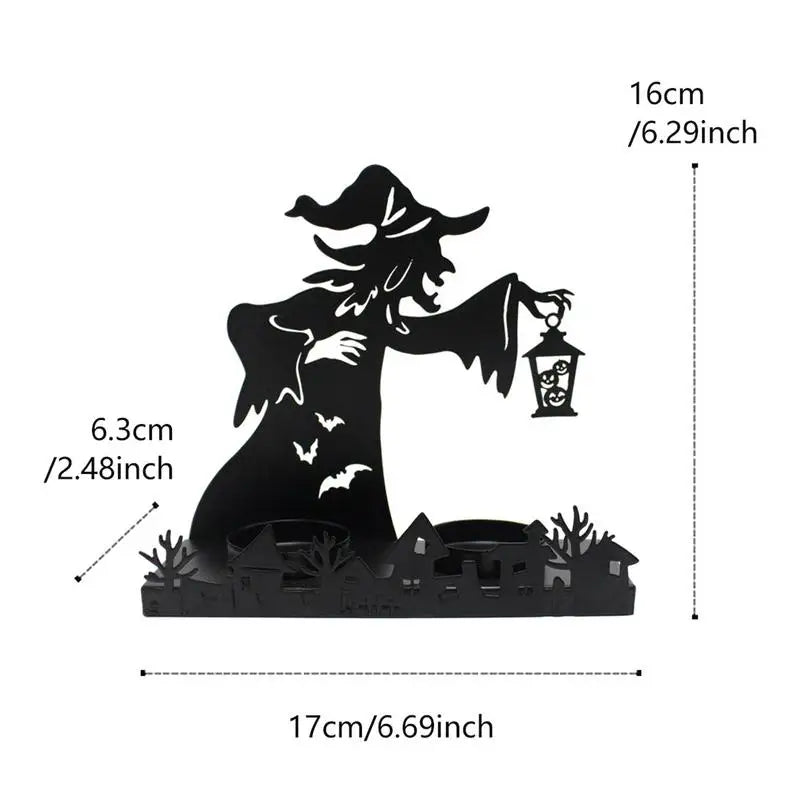 dimensions bougeoir sorciere silhouette Esprit Chandelier