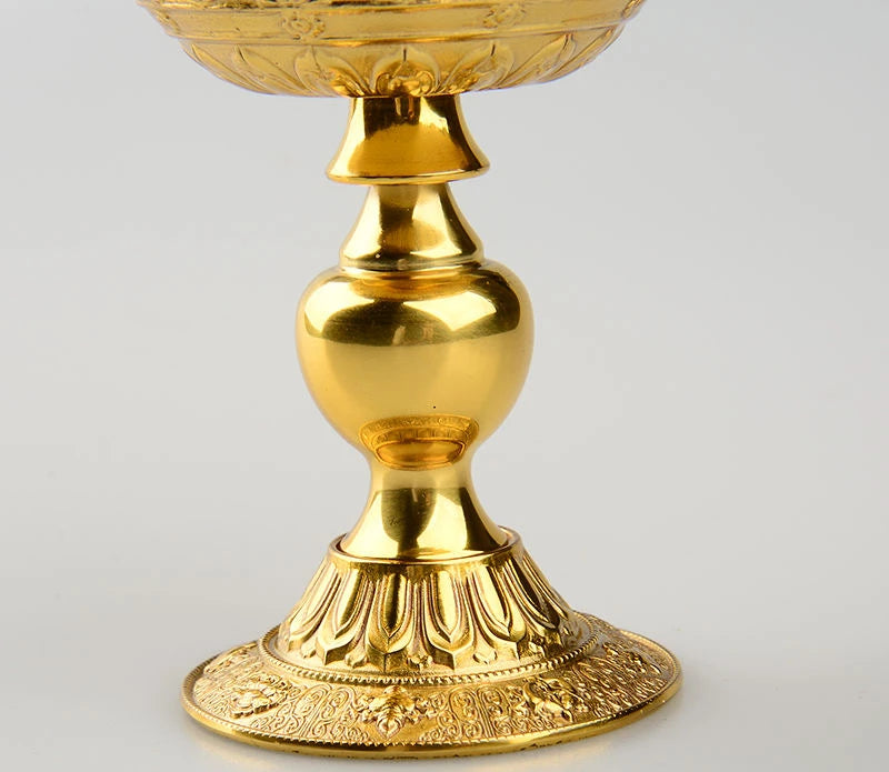 bougeoir tibetain laiton dore - Esprit Chandelier