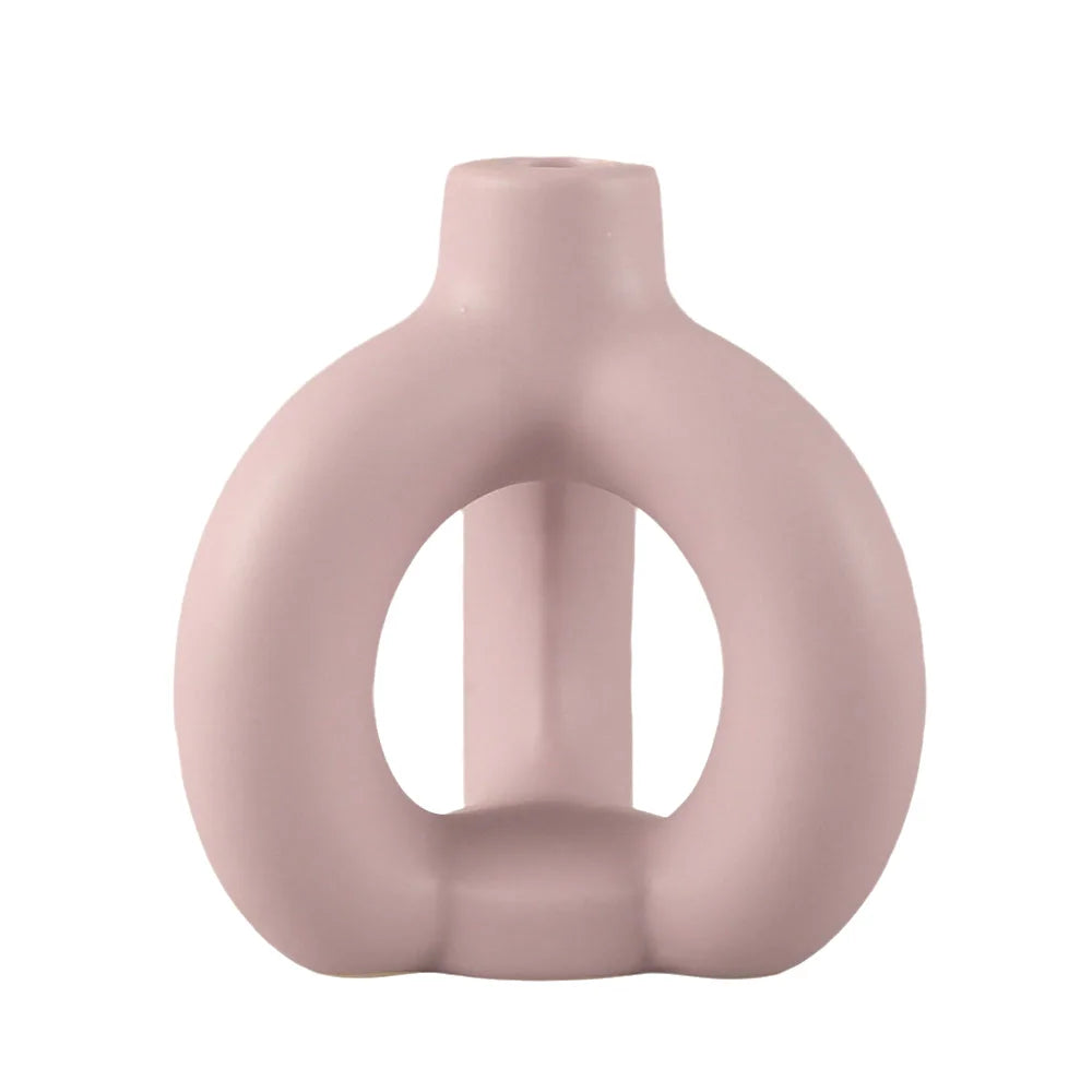 bougeoir tripode rose ceramique - Esprit Chandelier