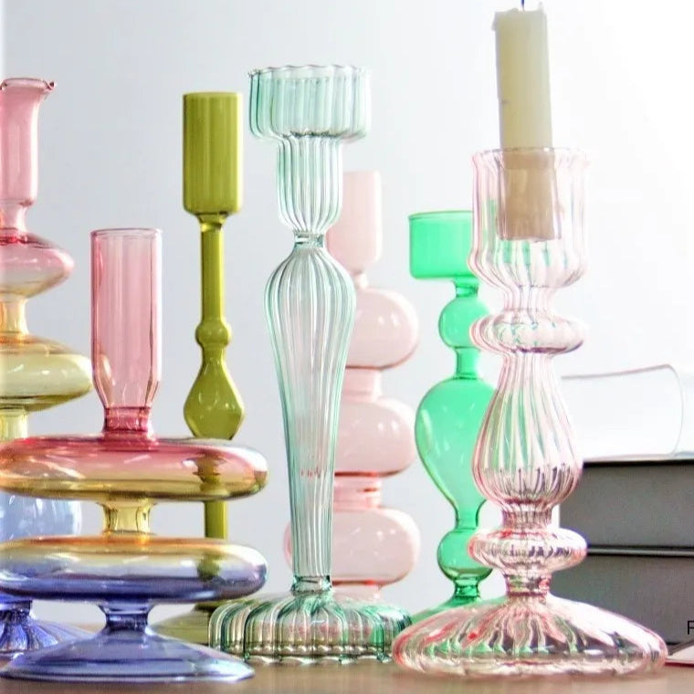 bougeoir verre 2 anneaux