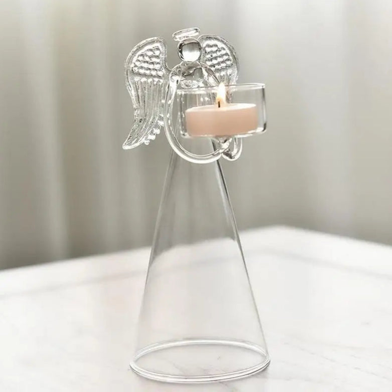 bougeoir verre ange - Esprit Chandelier