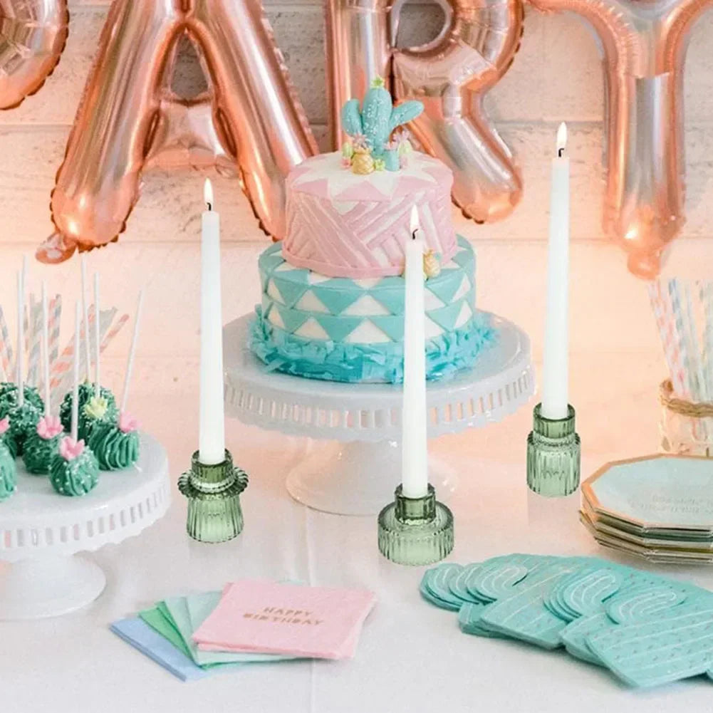 bougeoir vintage vert