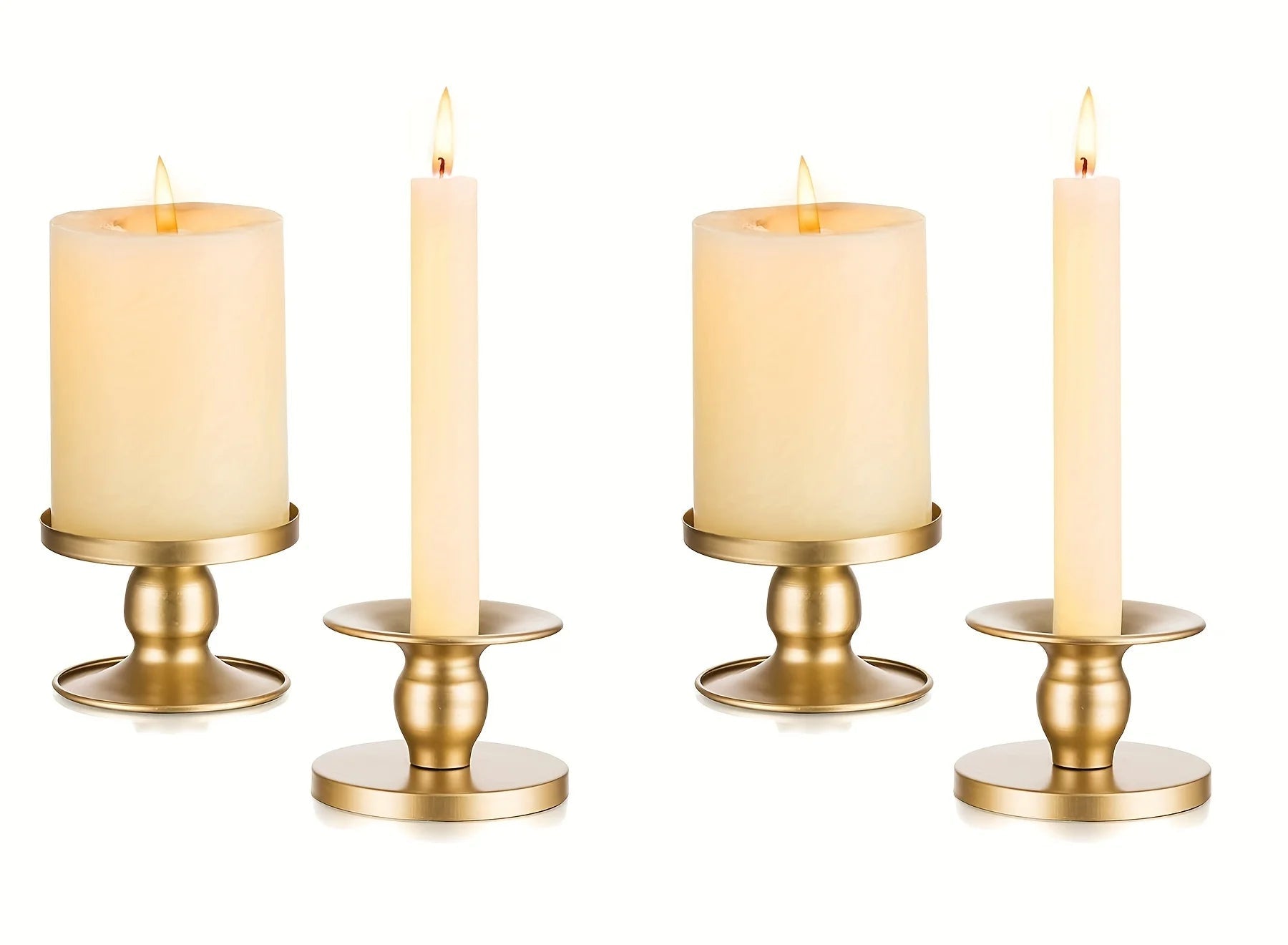 bougeoir double face dore - Esprit Chandelier