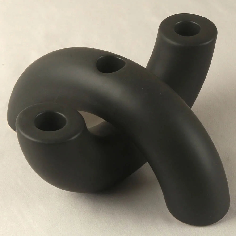 bougeoirs noirs arche ceramique - Esprit Chandelier