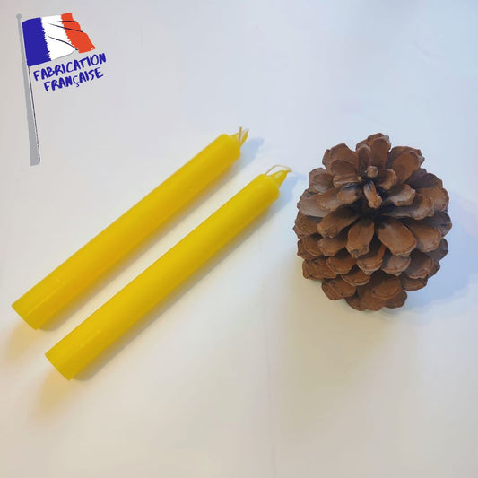 Bougie Jaune x2 - 20cm