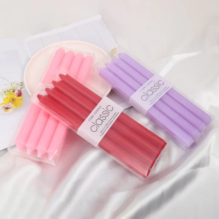 bougie pilier 20cm rose violet rouge