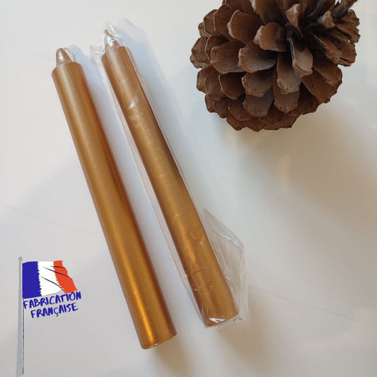 Bougie Dorée x4 - 20cm