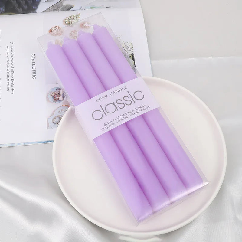 bougie pilier lila pastel