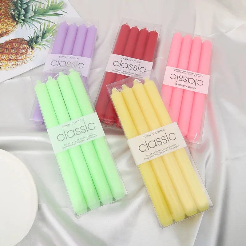bougie pilier pastelle