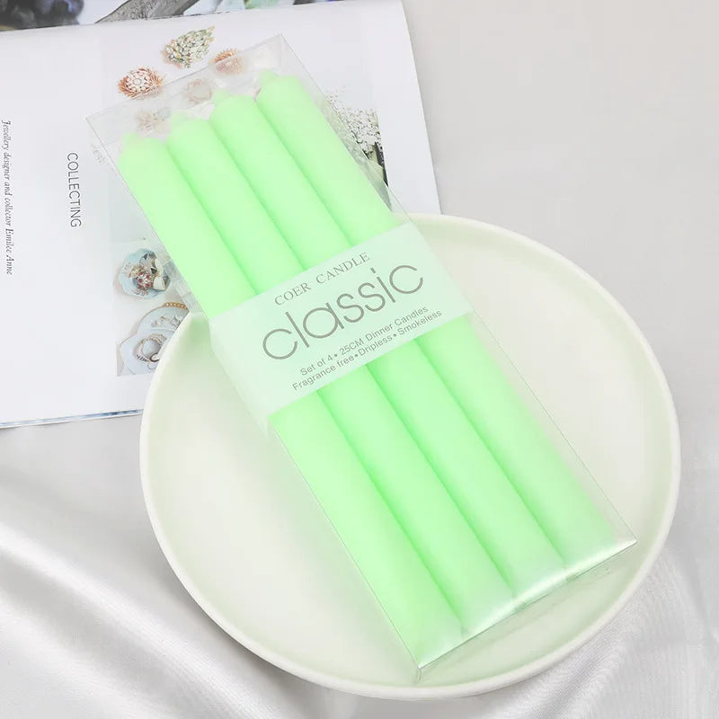 bougie pilier vert pastel