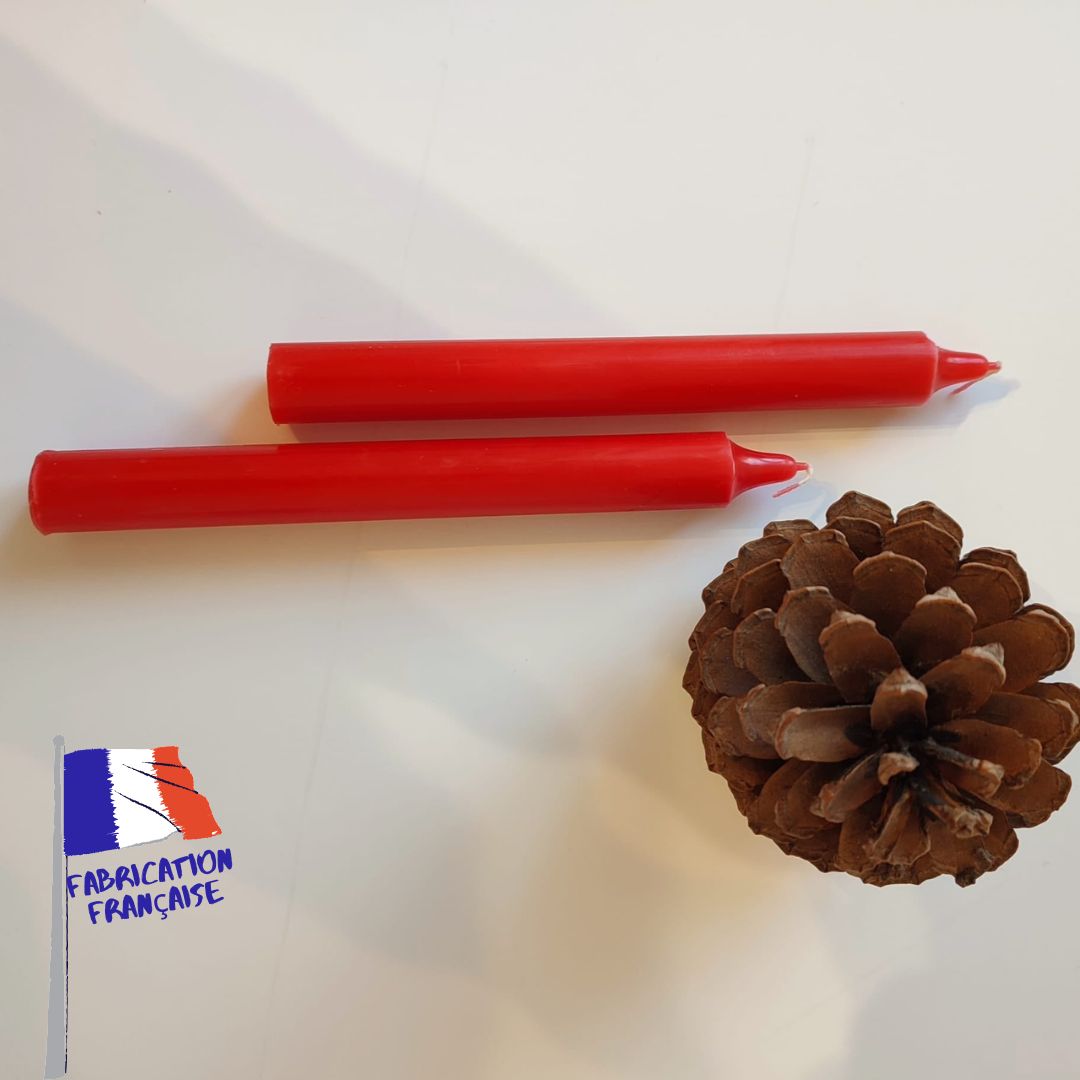 Bougie Pilier - Rouge x2