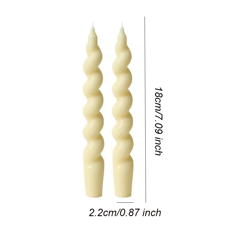 bougie torsade blanc casse