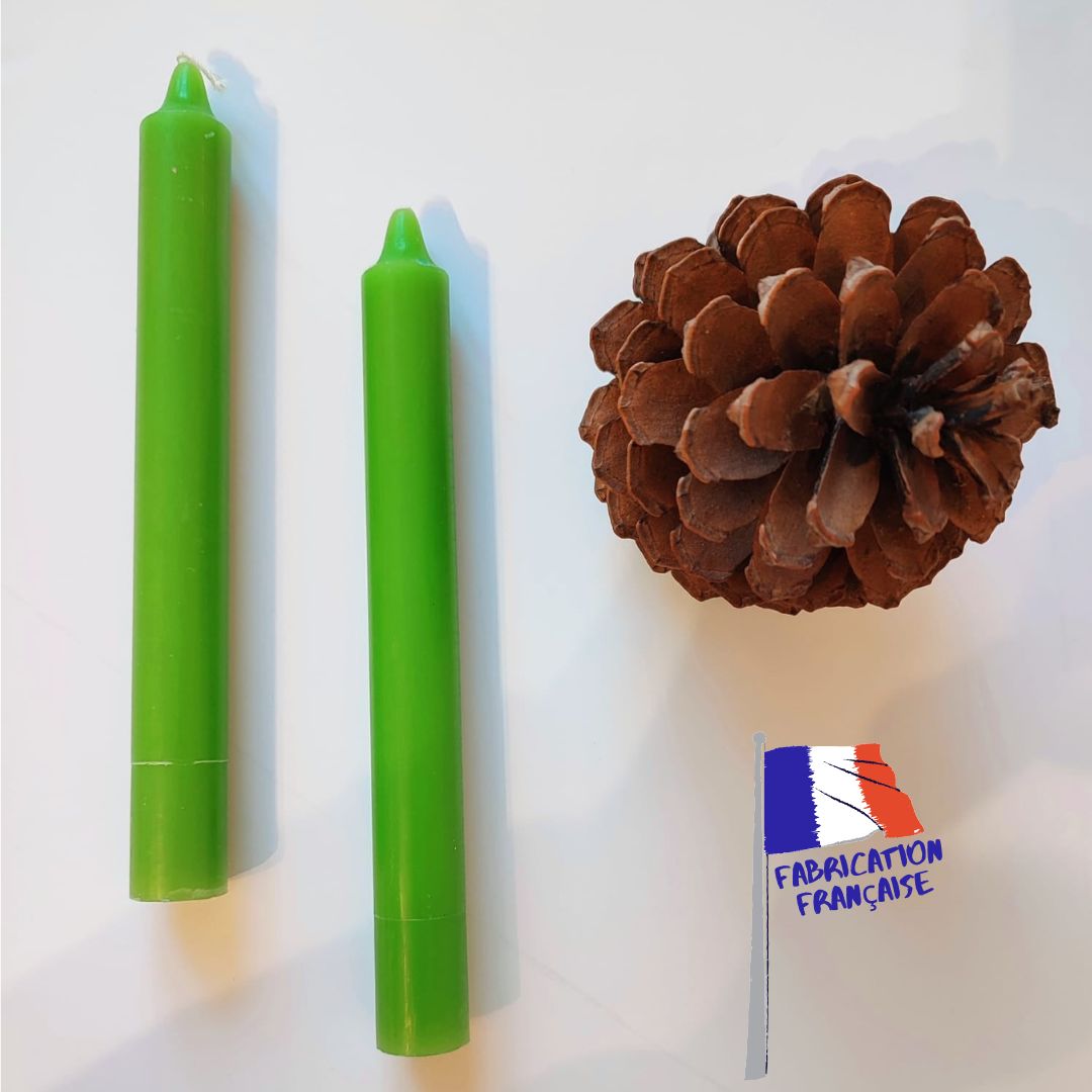 Bougie Pilier - Vert Tendre x2