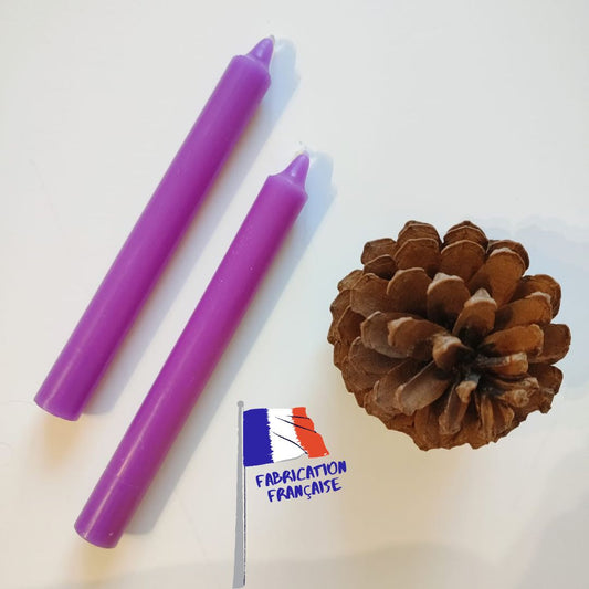Bougie Violette x2 - 20cm