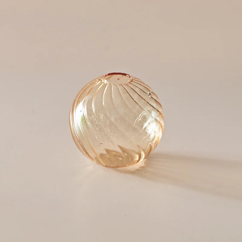 boule champagne verre strie soliflore