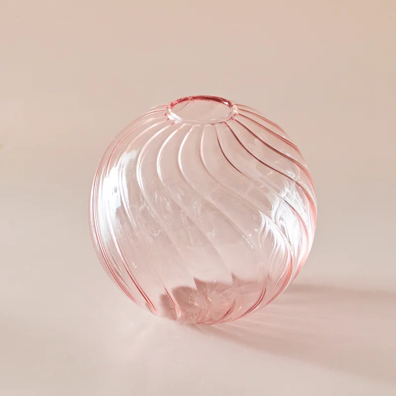 boule verre rose