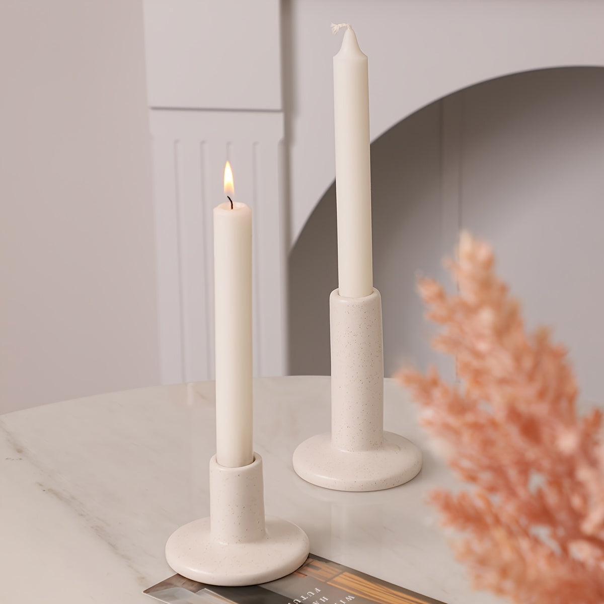 Bougeoir Céramique - Minimaliste x2