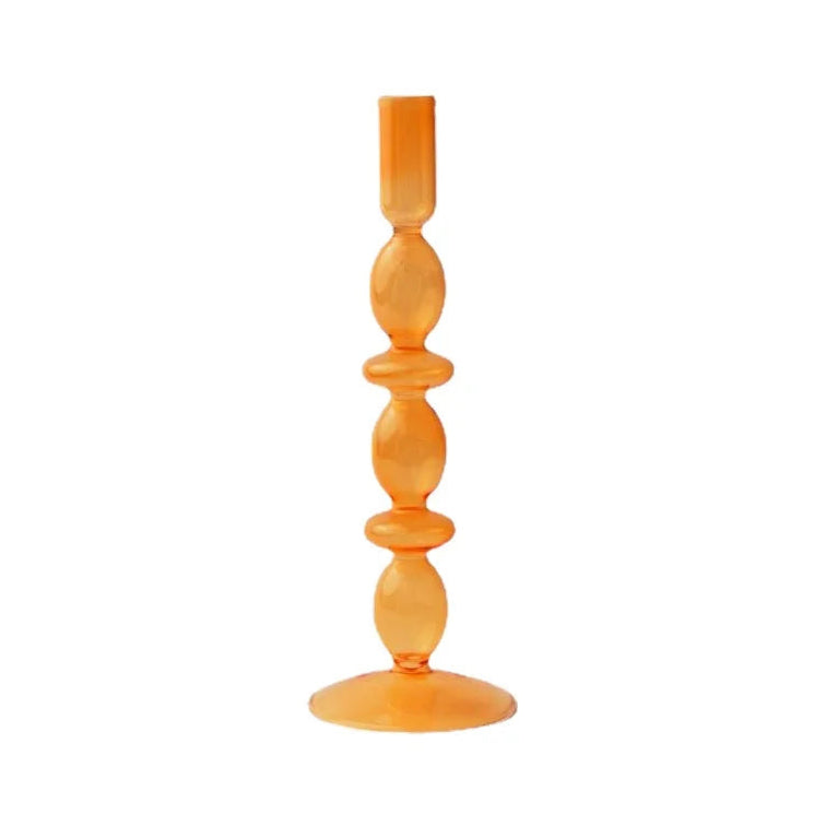 chandelier bulle orange verre