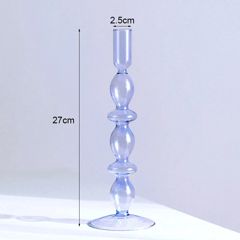 chandelier bulles verre bleu ciel