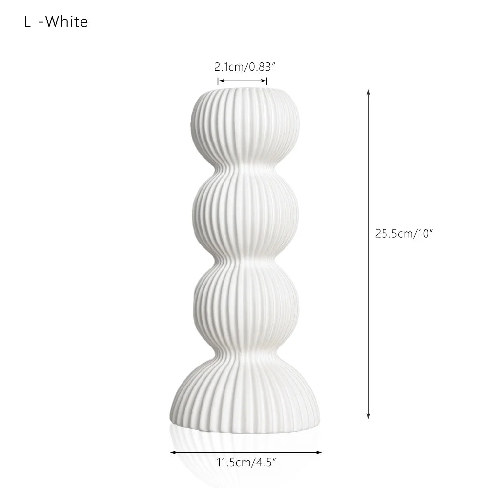 chandelier ceramique blanc nordique L