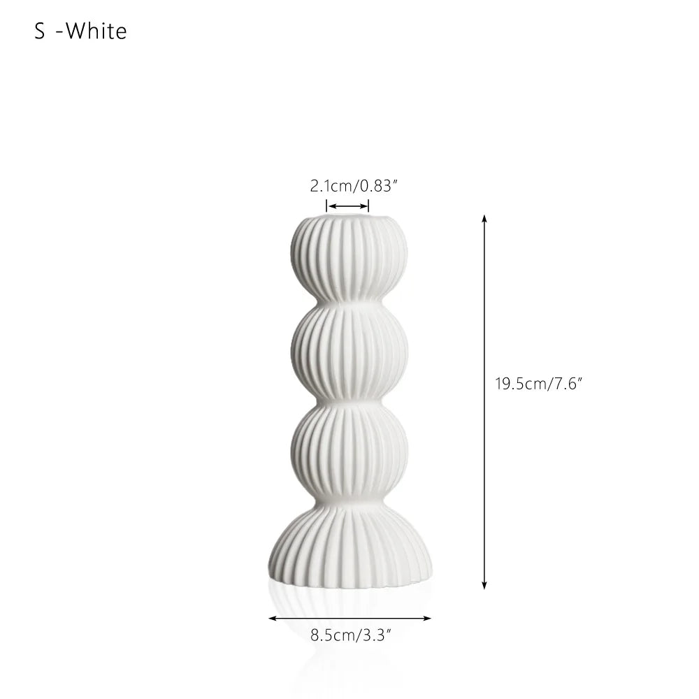 chandelier ceramique blanc nordique S