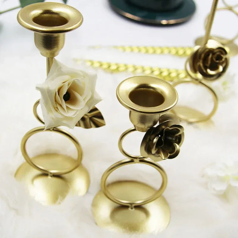 chandelier fleuri dore