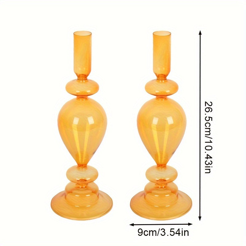 chandelier goutte verre orange retro