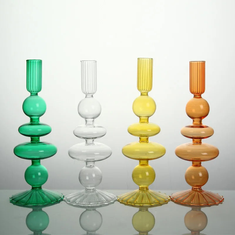 chandelier long lace verre colore retro