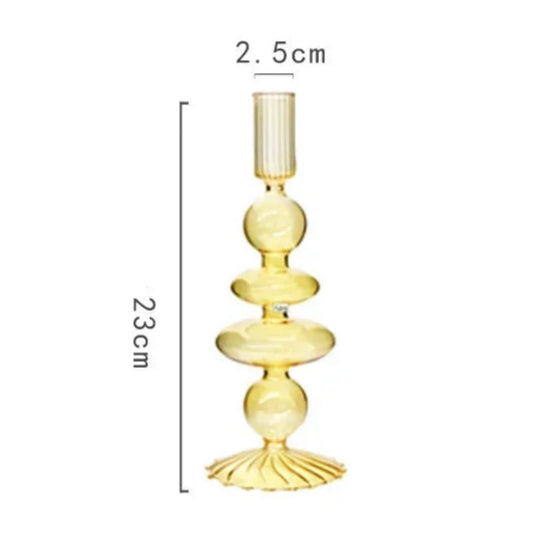 chandelier long lace verre jaune format