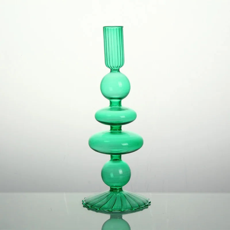 chandelier long lace verre vert