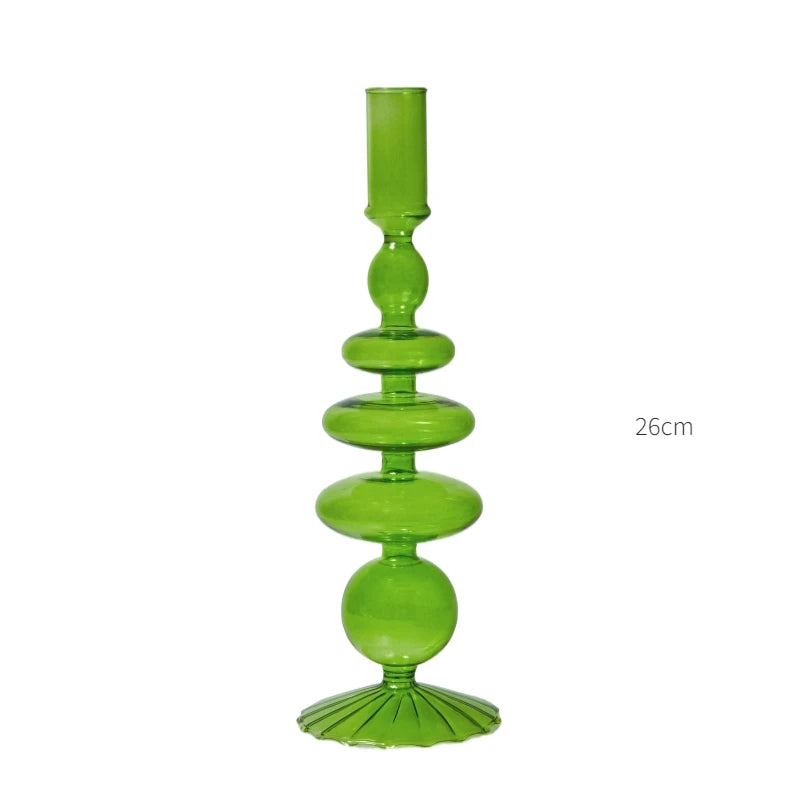 chandelier long lace verre vert d'eau