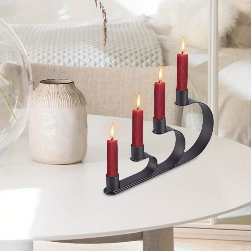 chandelier noir 4 bougies