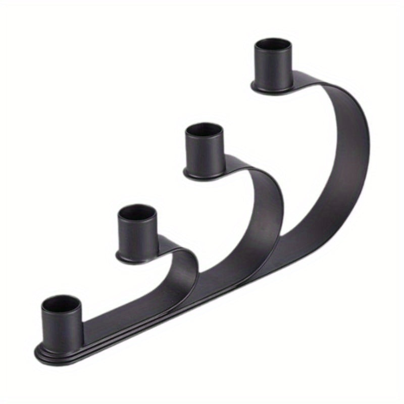 chandelier noir 4 bougies metal