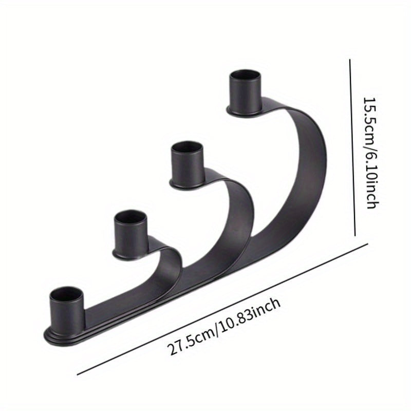 chandelier noir 4 bougies metal format