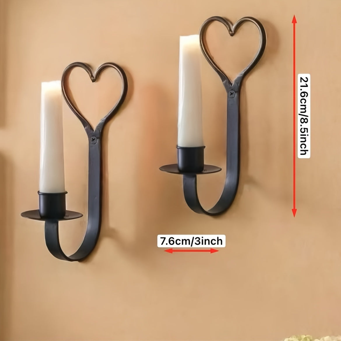 chandelier noir coeur mural - Esprit Chandelier