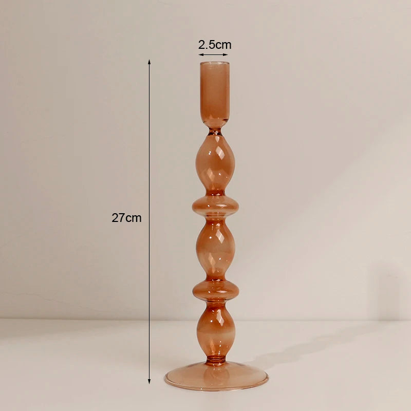 chandelier petites bulles verre marron