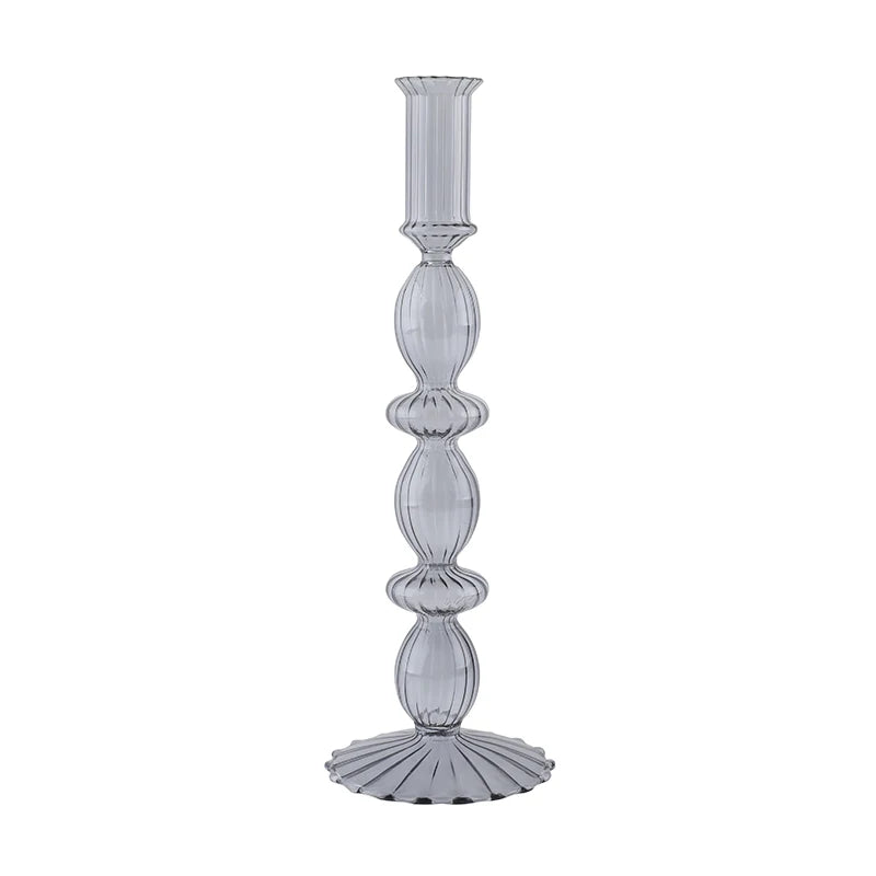 chandelier petite bulle verre strie gris