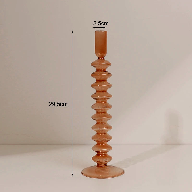 chandelier strie verre marron