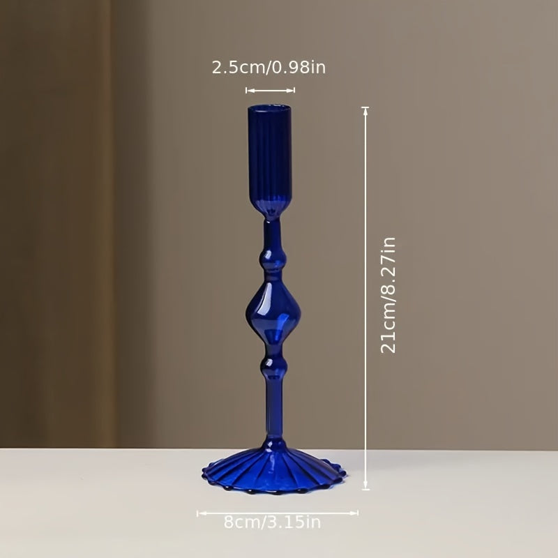 chandelier verre bleu royal