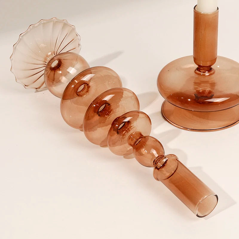 chandelier verre marron