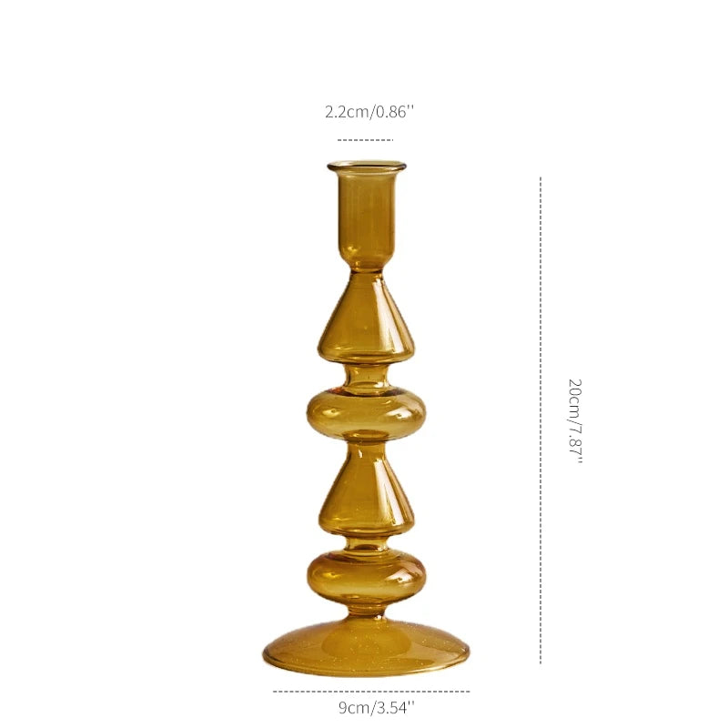 chandelier verre ocre ambre