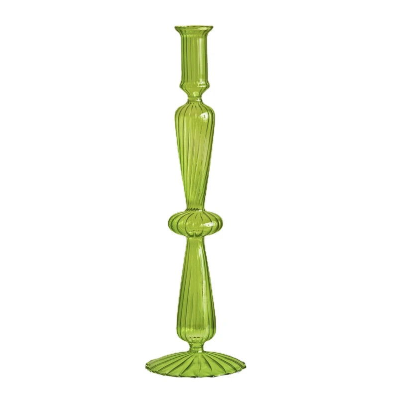 chandelier verre strie vert eau