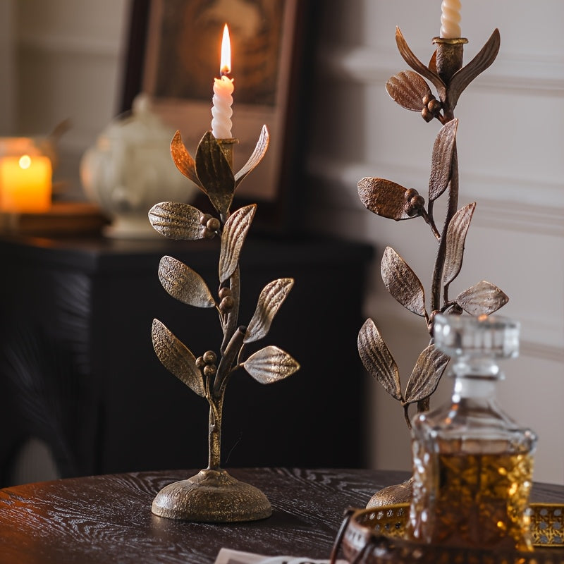 chandeliers dores feuilles